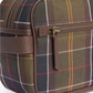 Barbour Classic Tartan/Leather Washbag - Beau Outfitters