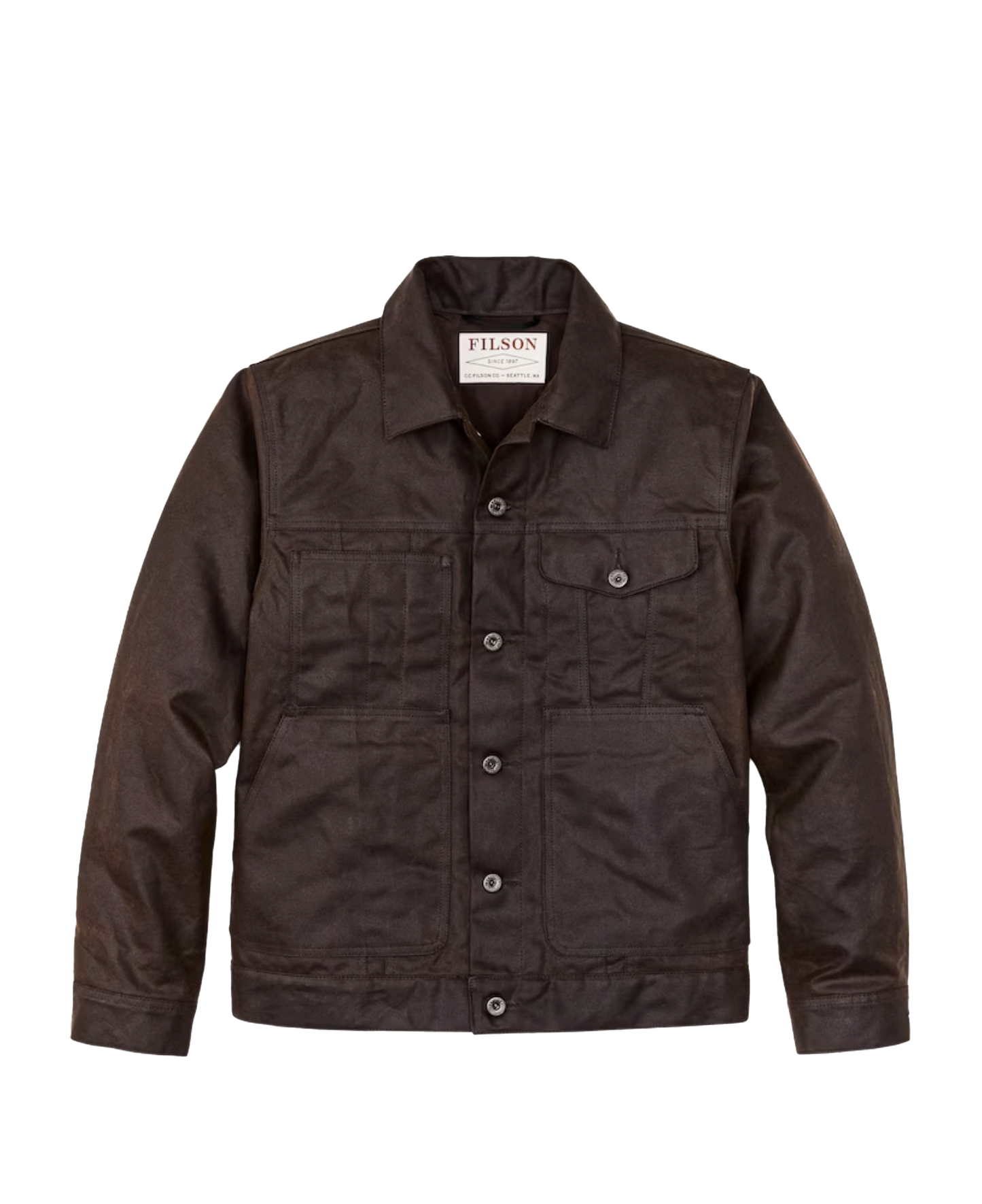 Tin Cloth Short Lined Cruiser Jacket Dk Brown - Beau Outfitters