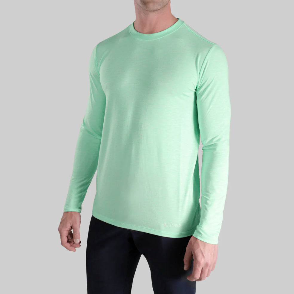 Beau Outfitters Perf LS Crew T-Shirt Htht Mint Green