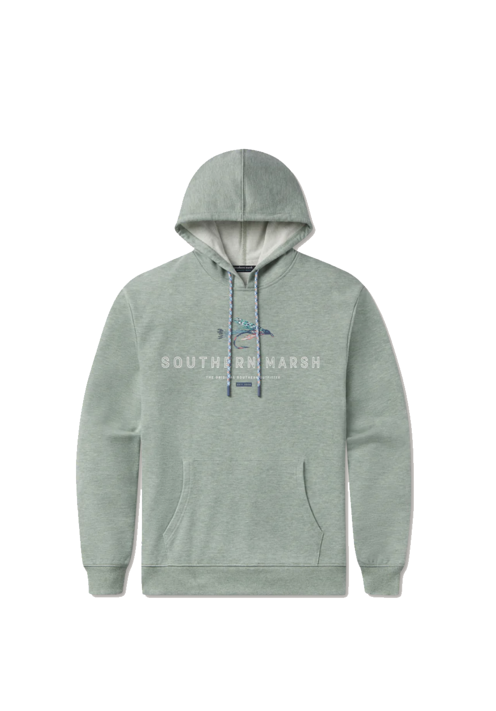 Hecho Hthr Hoodie Fly Outlines