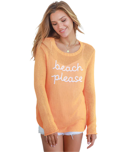 Beach Please Crew Cotton