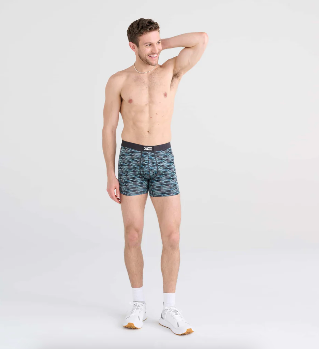 Vibe Boxer Brief Action Spacedye Teal - Beau Outfitters