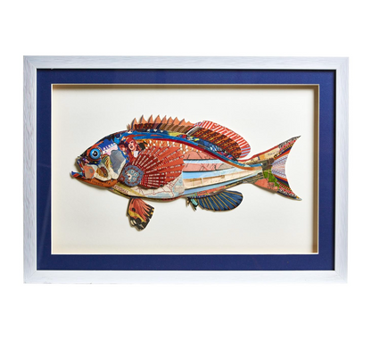 Fish Collage Wall Art 14 x 19.5 - Beau Outfitters