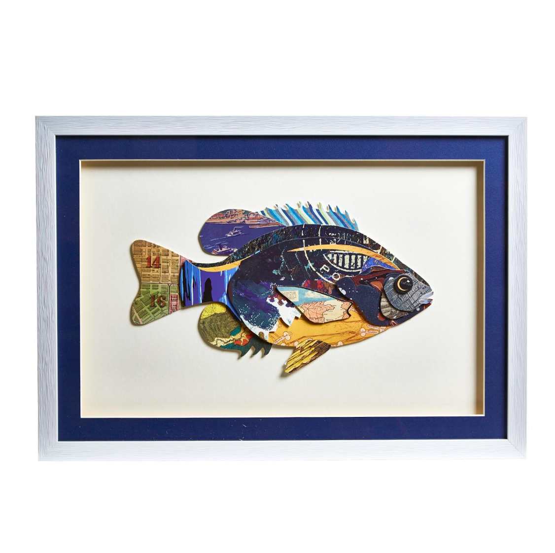 Fish Collage Wall Art 14 x 19.5