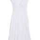 Ws Poplin V-Neck Midi Dress White Cap - Beau Outfitters