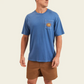 Cotton Pocket SS T-Shirt Sun Drinker Blue - Beau Outfitters