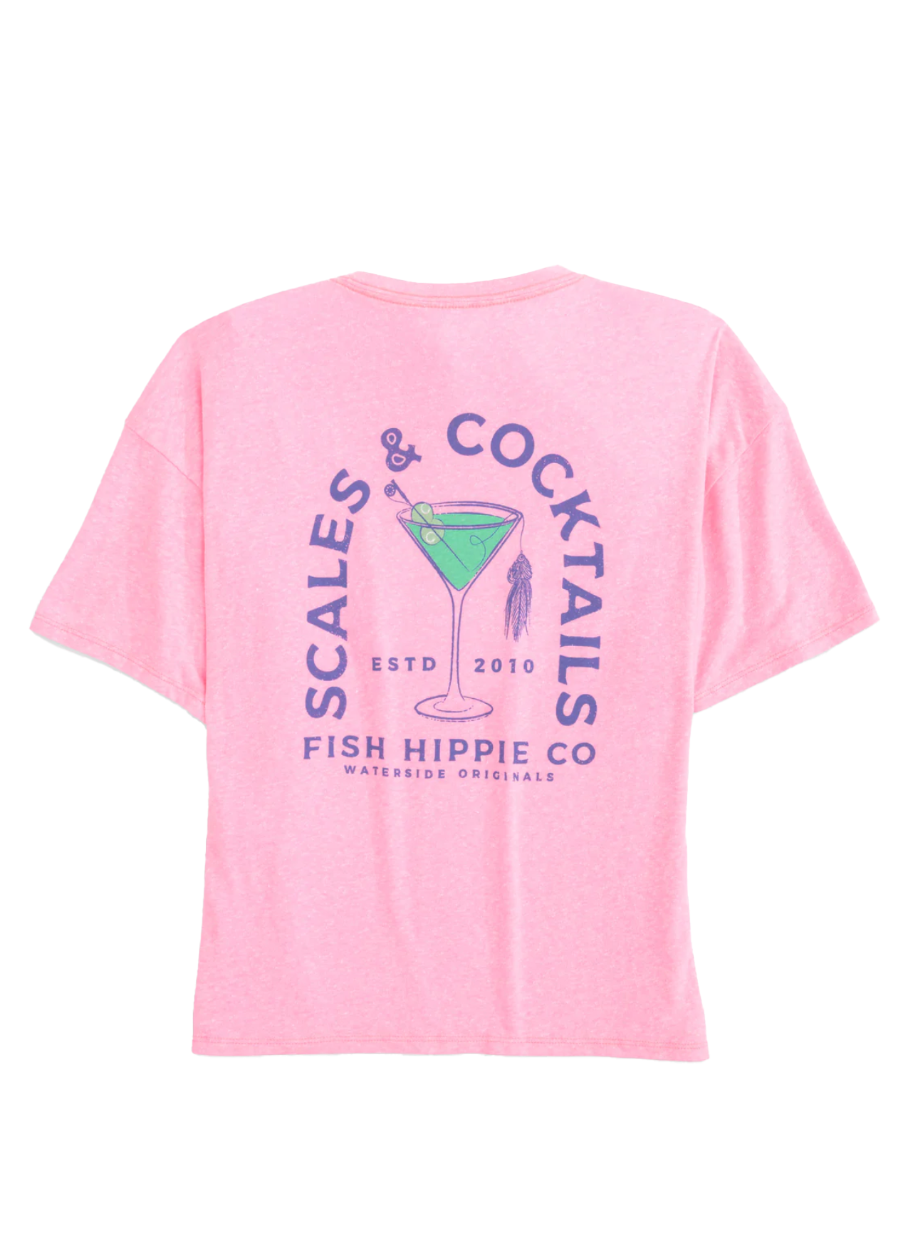 Ws Scales And Cocktails SS T-Shirt Hthr Pink