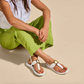 Ws La'i T-Bar Sandal White - Beau Outfitters