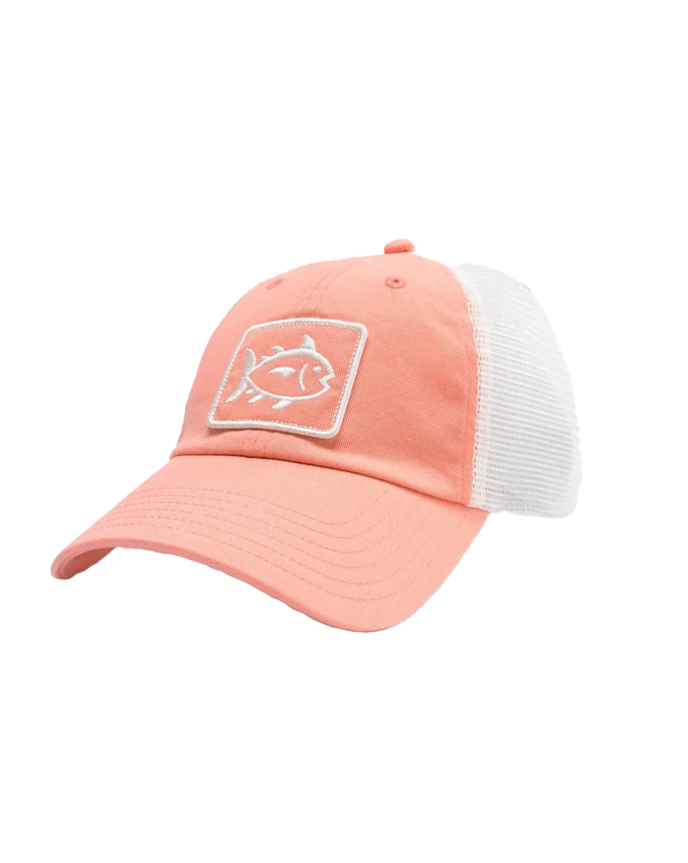 SJ Fly Patch Sun Farer Trucker Hat Apricot Blush Coral