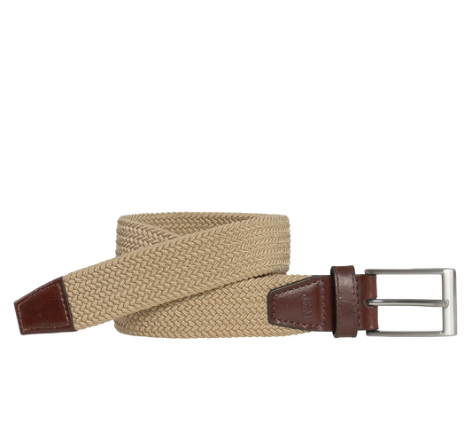 Youth Woven Stretch Knit Belt Tan