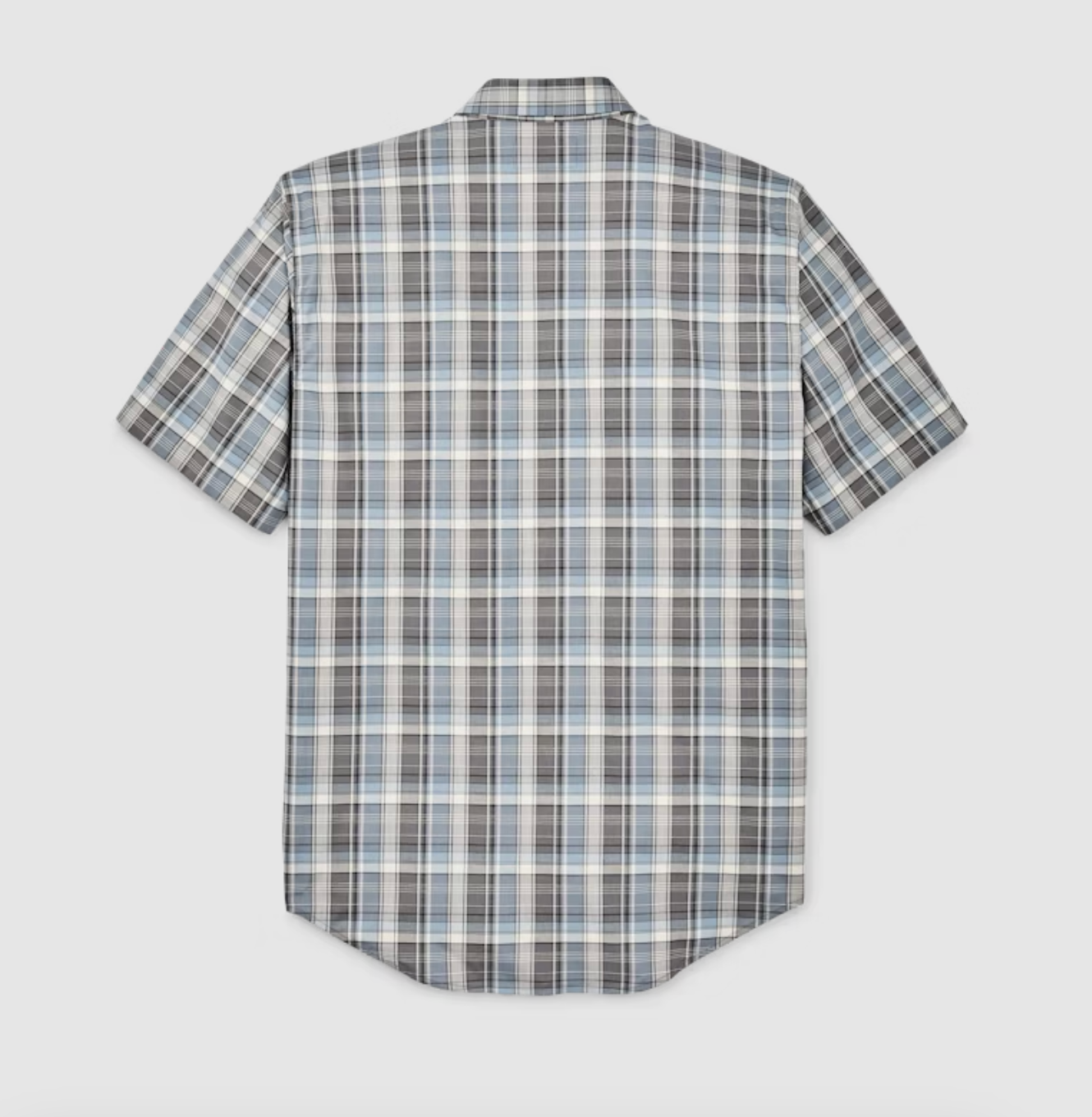 Twin Lakes SS Sport Shirt Gray/Blue/Cream Plaid