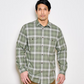 Twin Lakes LS Sport Shirt Green/Gray Plaid - Beau Outfitters