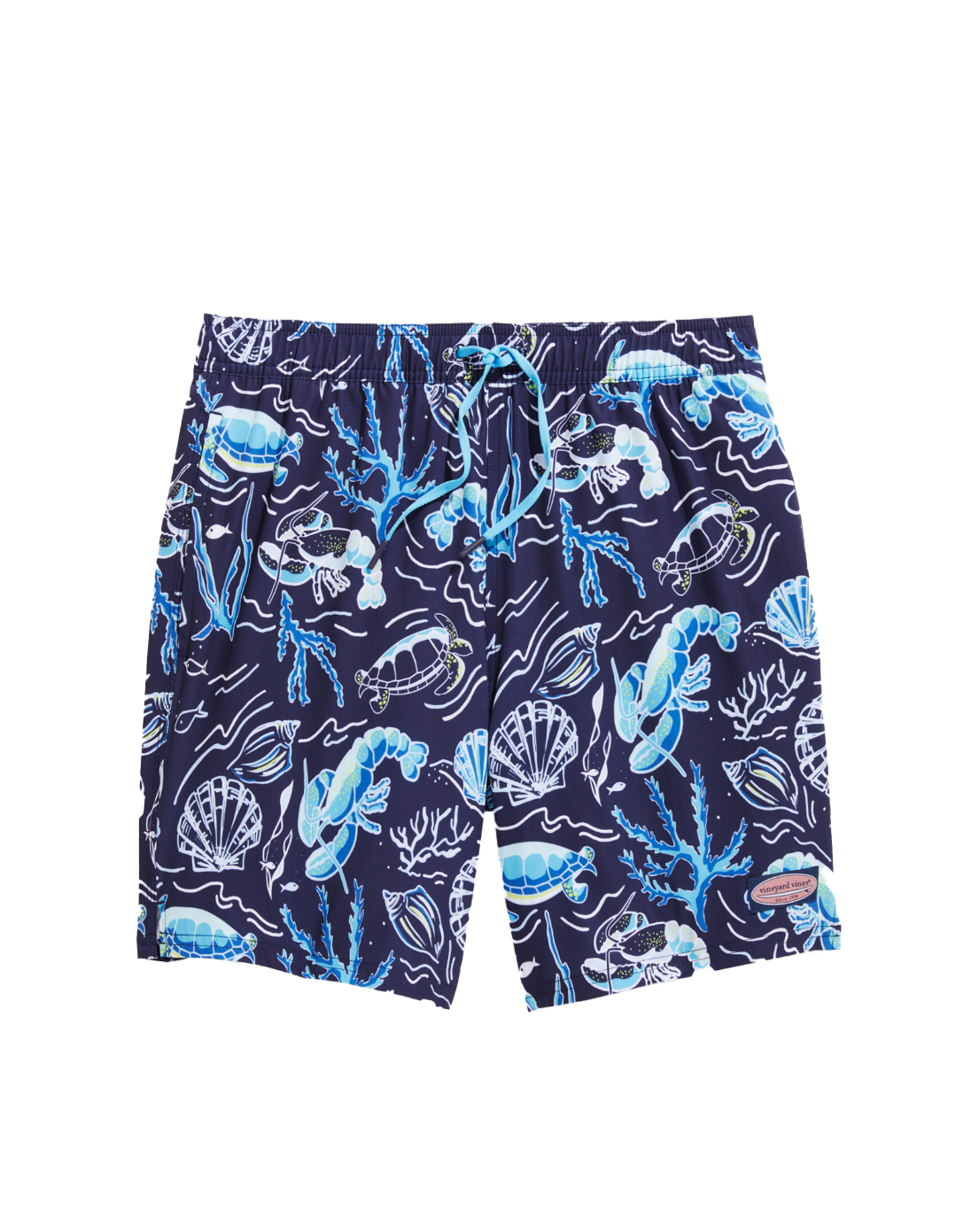 7" Chappy Swim Trunks Sea Life Navy