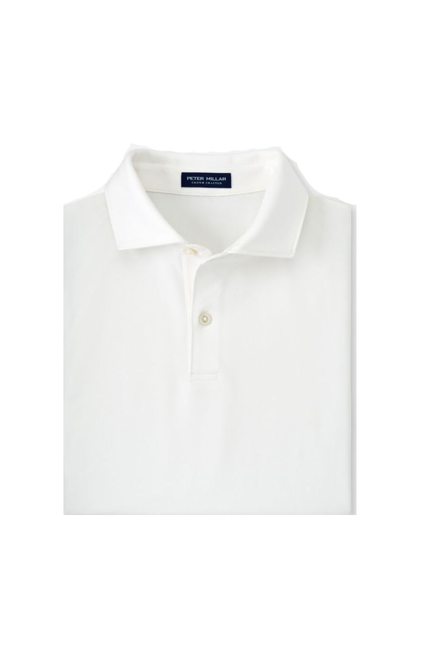 Albatross Cotton Blend Pique Polo White - Beau Outfitters