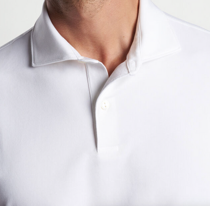 Albatross Cotton Blend Pique Polo White - Beau Outfitters