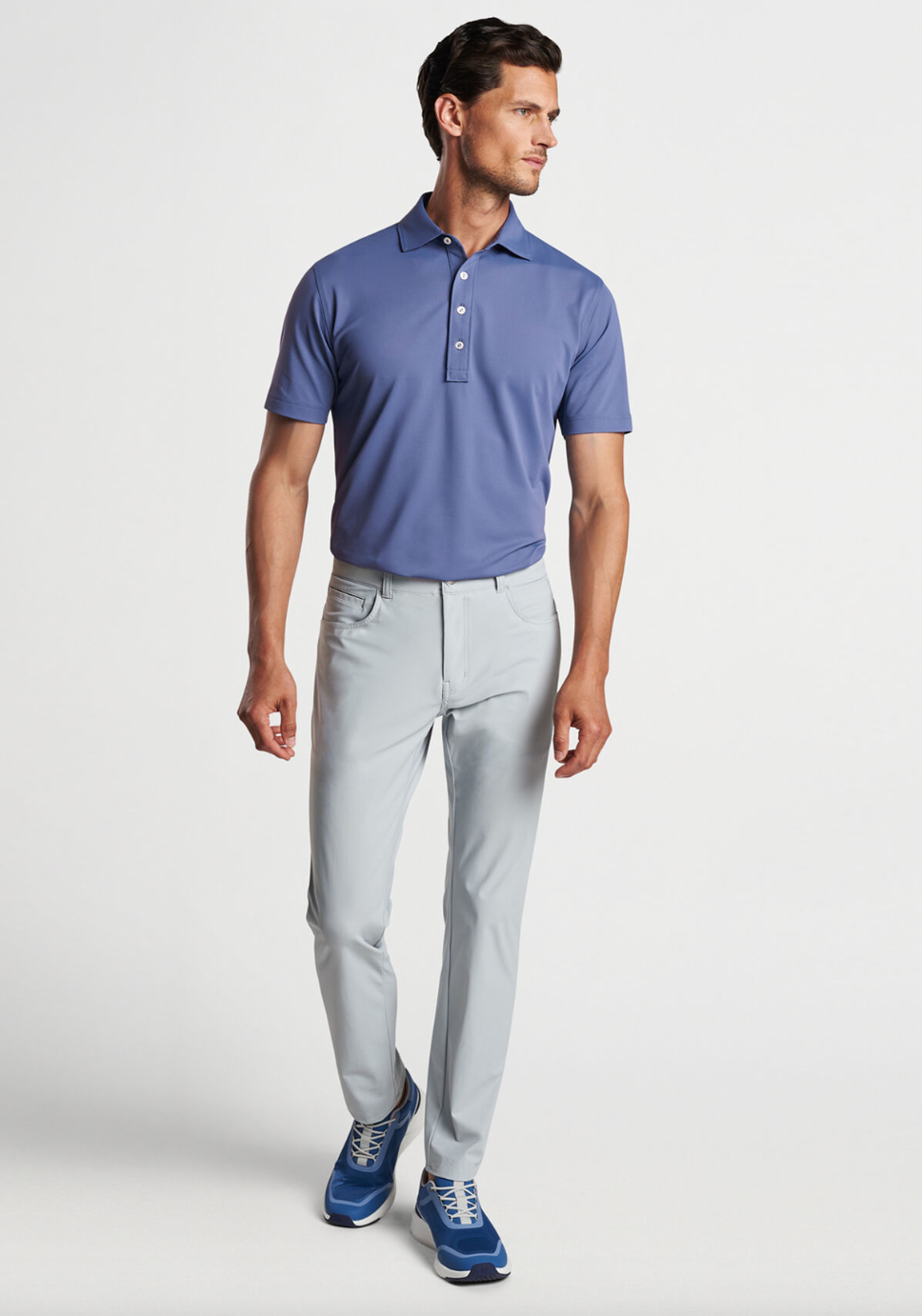 Bingham Tailored Fit Perf Pant British Grey