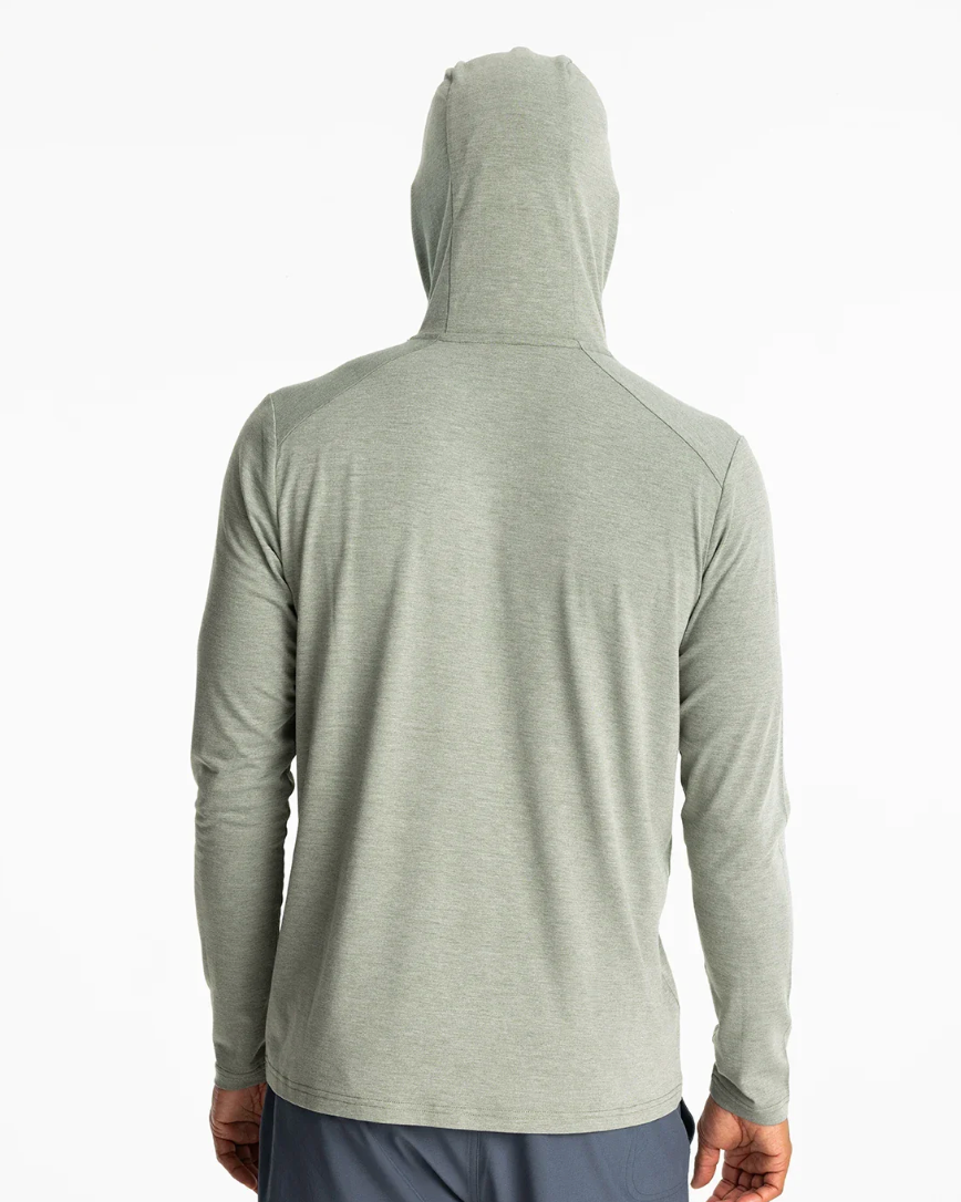 Bamboo Shade Hoody Hthr Agave Green