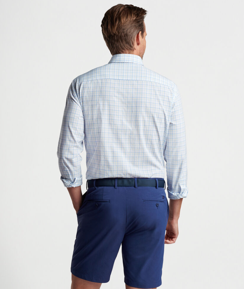 Wynton Perf Poplin Shirt Cascade Blue - Beau Outfitters