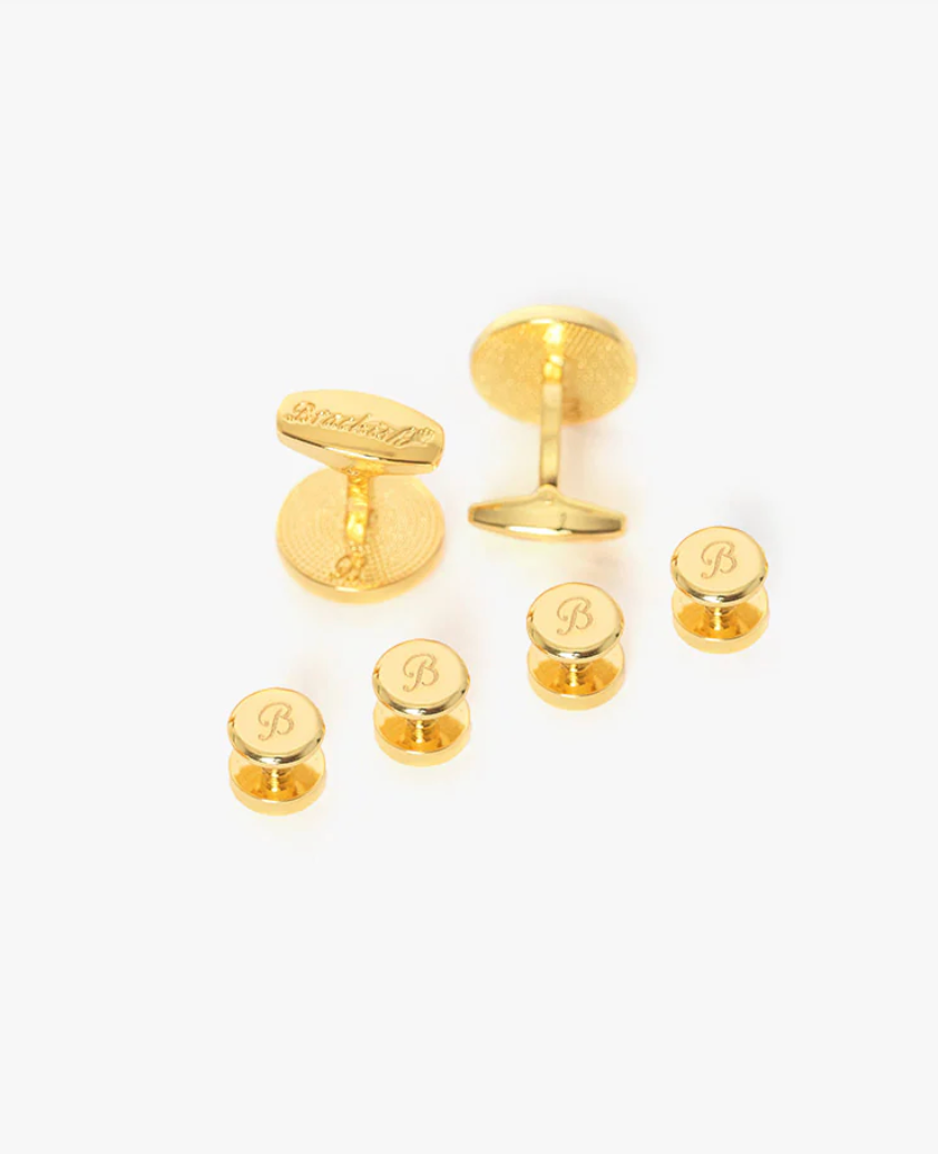 Dewees Cufflink / Stud Set Gold