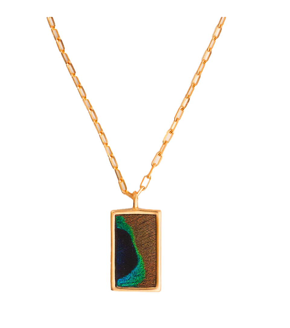 Quilt Rectangle Pendant Necklace - Beau Outfitters