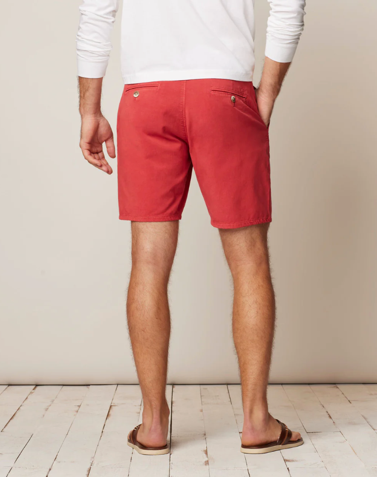 8" Nassau Cotton Blend Shorts Maliblu Red