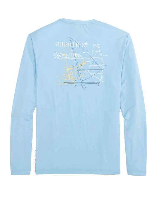 Windsurfer Perf LS T-Shirt Clearwater Blue