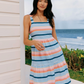 Ws Linsey Set Sail Stripe Dress Conch Shell - Beau Outfitters