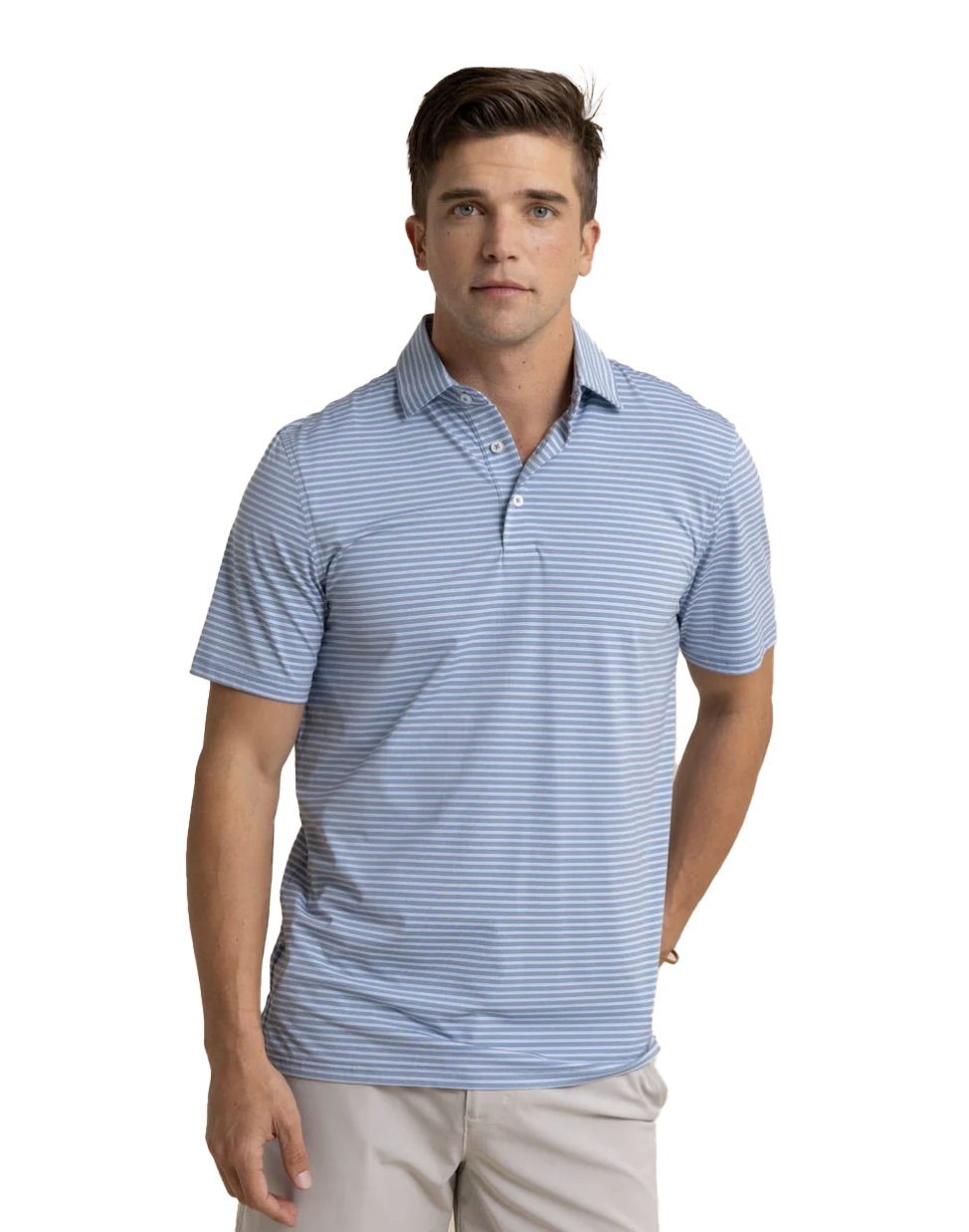 Brrreeze Beattie Strp Polo Windward Blue - Beau Outfitters