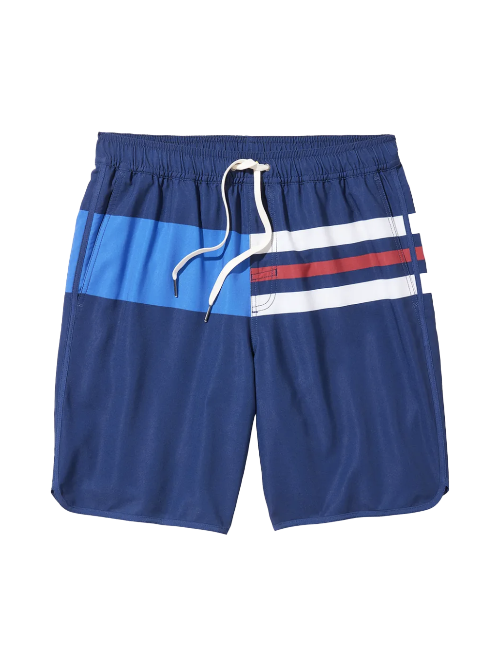 8" The Anchor Swim Short Navy Nautical Stripe - Beau Outfitters