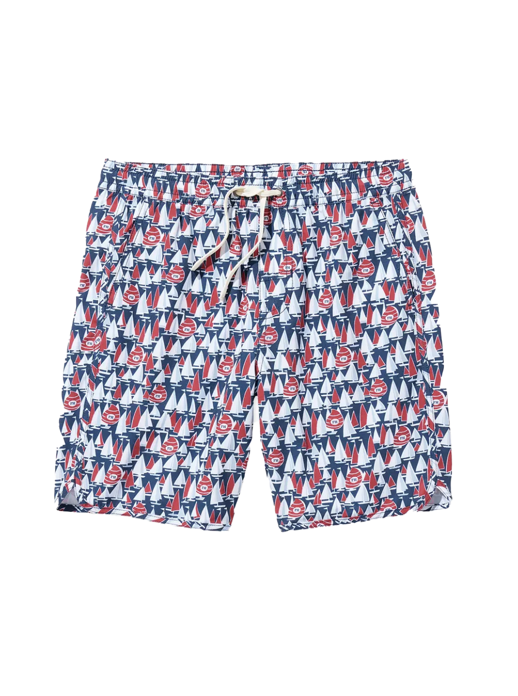 Youth 6" Anchor Swim Trunk Navy Sailboats