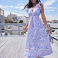 Ws Flutter Sleeve V-Neck Maxi Dress Kaleidoscope - Beau Outfitters