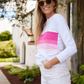 Ws White Tonal Pink Stripe Sweatshirt - Beau Outfitters