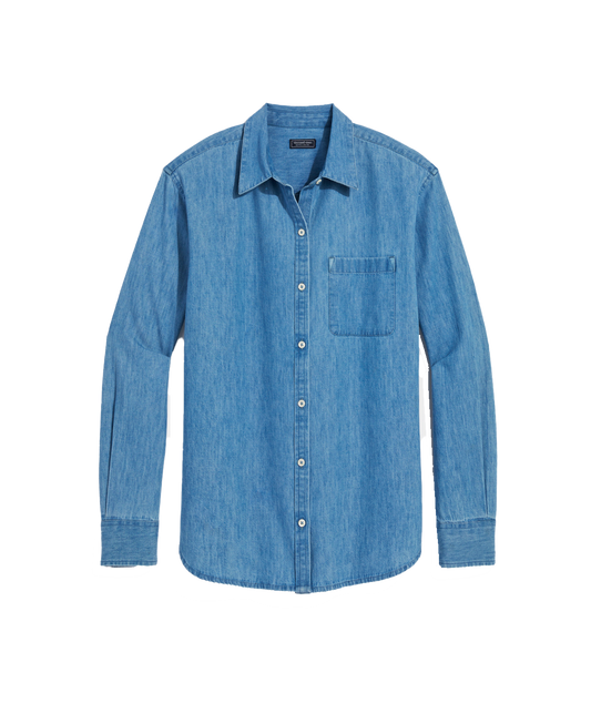 Ws Chambray Button Up Shirt Morning Mist