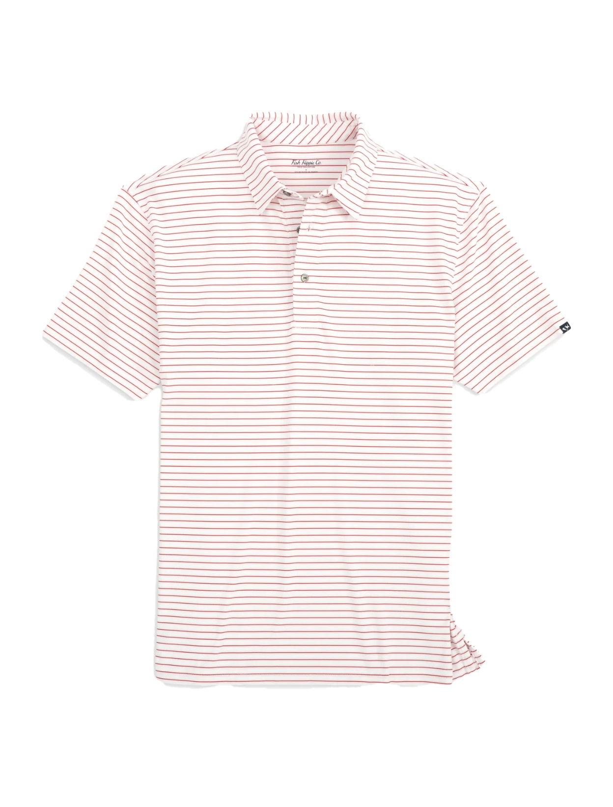 Knox Stripe Perf Polo Red - Beau Outfitters