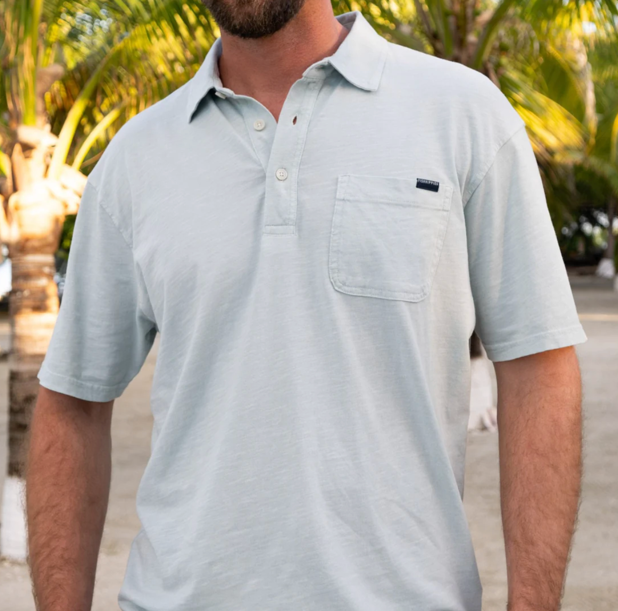 Balao Slub Polo Gray Mist - Beau Outfitters