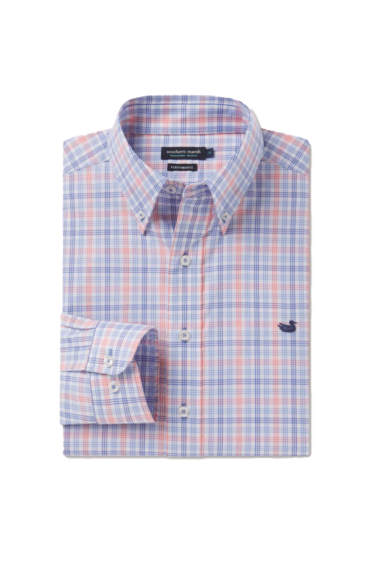 Odessa Perf Dress Shirt Lilac / Peach - Beau Outfitters