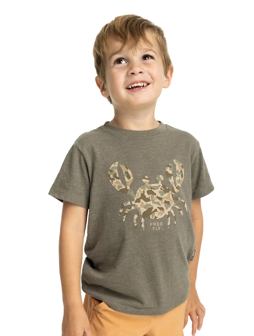 Toddler Camo Crab SS T-Shirt Hthr Fatigue - Beau Outfitters