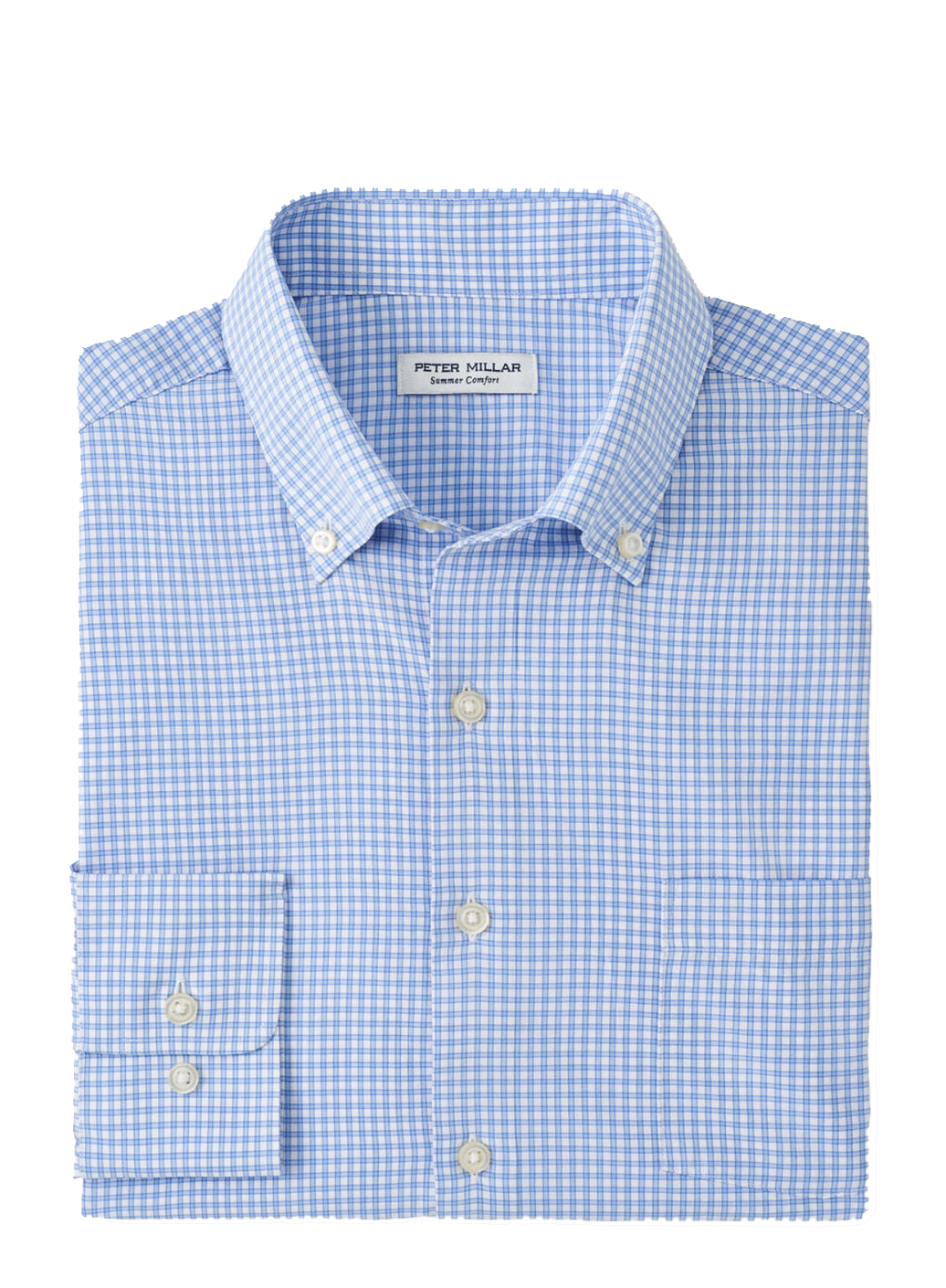 Cranbrook Perf Poplin Shirt Cottage Blue - Beau Outfitters