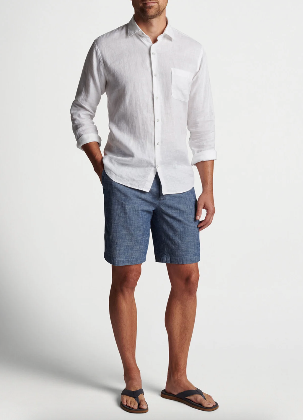 Coastal Garment Dyed Linen Shirt White - Beau Outfitters