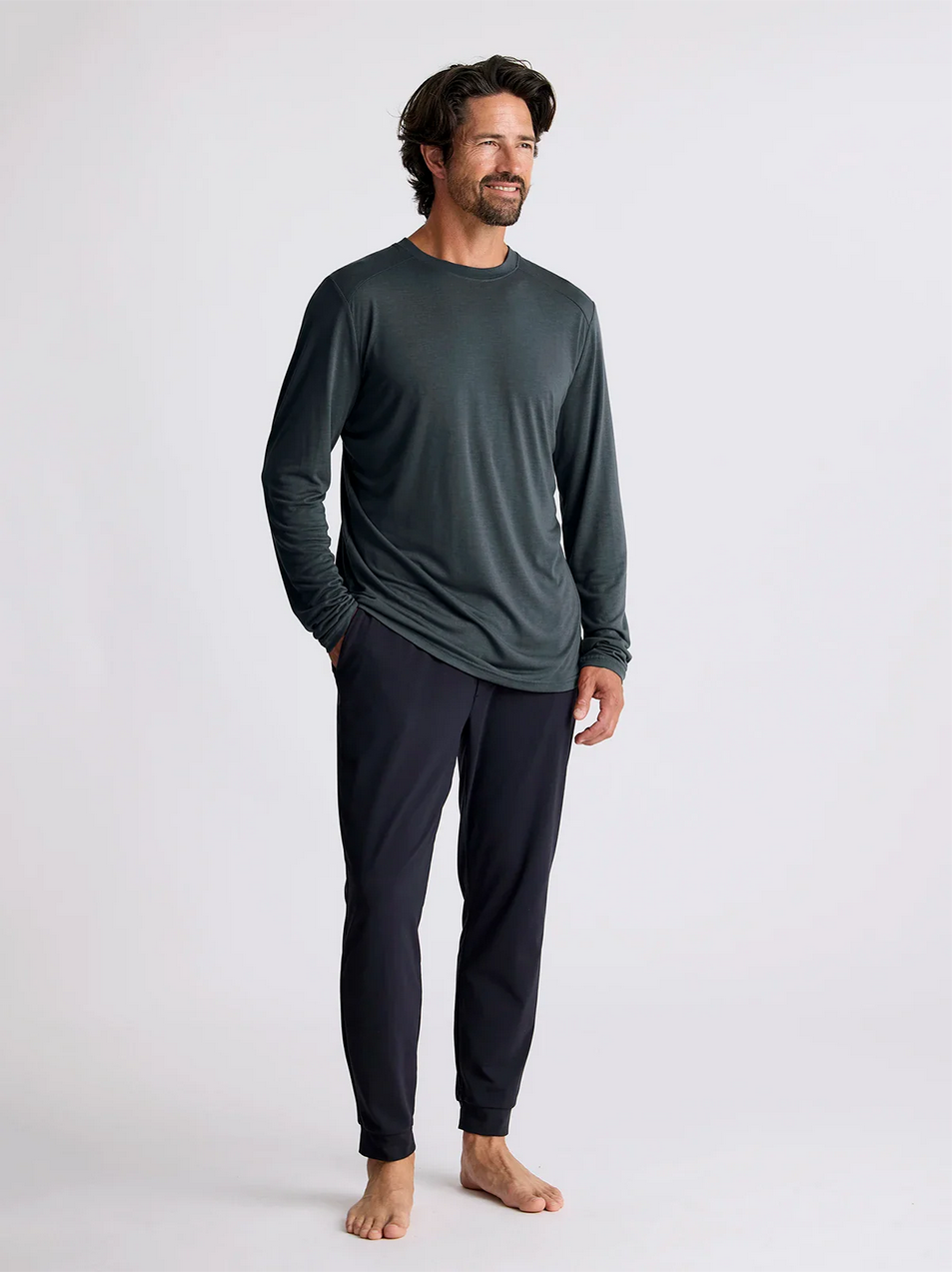 Bamboo Lightweight Long Sleeve Shirt Midnight