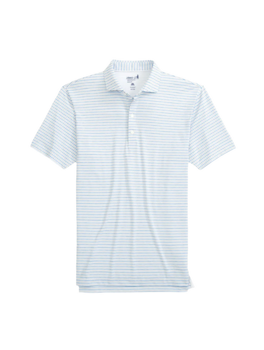 Vik Striped Perf Polo Seal - Beau Outfitters