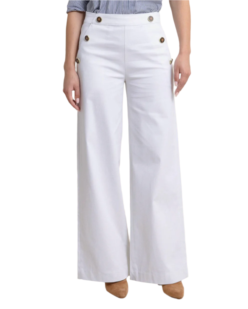 Ws Thalia Sailor Pant White - Beau Outfitters