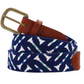 Golf Tee Pattern (Dk Navy) Needlepoint Belt - Beau Outfitters