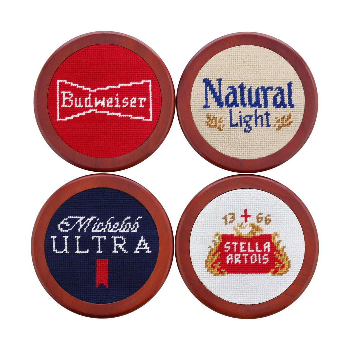 Anheuser Busch Beer Labels Coaster Set - Beau Outfitters