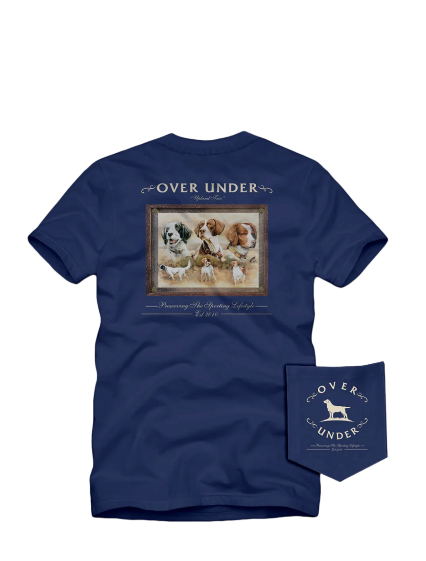 Youth Upland Trio SS T-Shirt Navy - Beau Outfitters