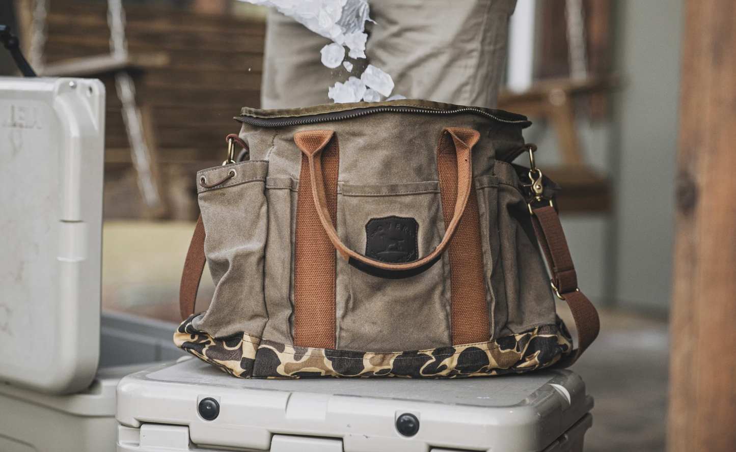 The Great Basin Sporting Cooler Tan/Blaze Orange - Beau Outfitters