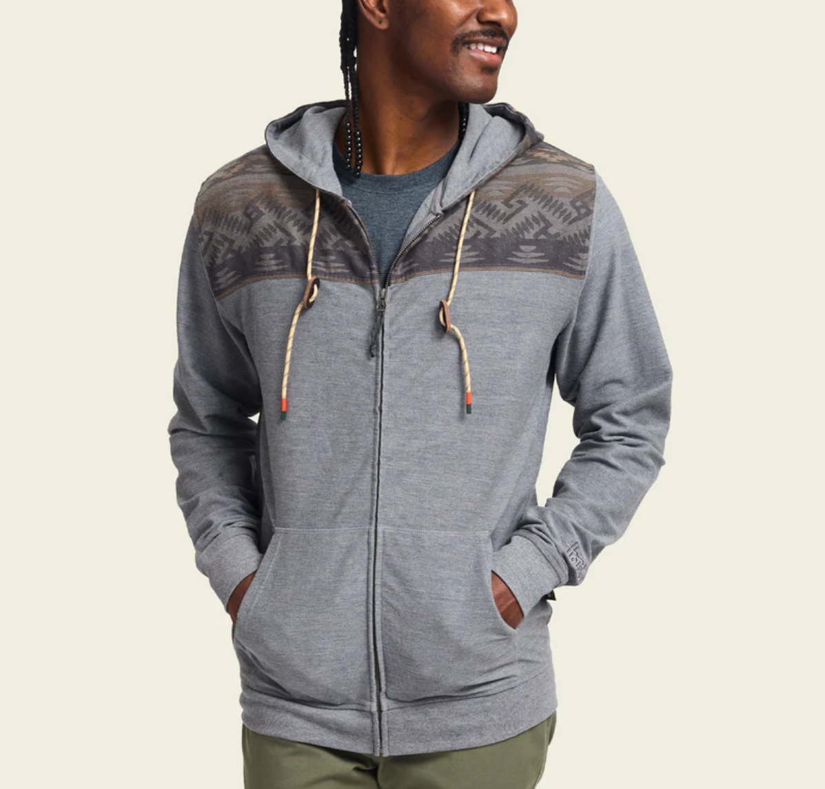 Shaman LS Hoodie Shirt Deep Grey / Jacquard