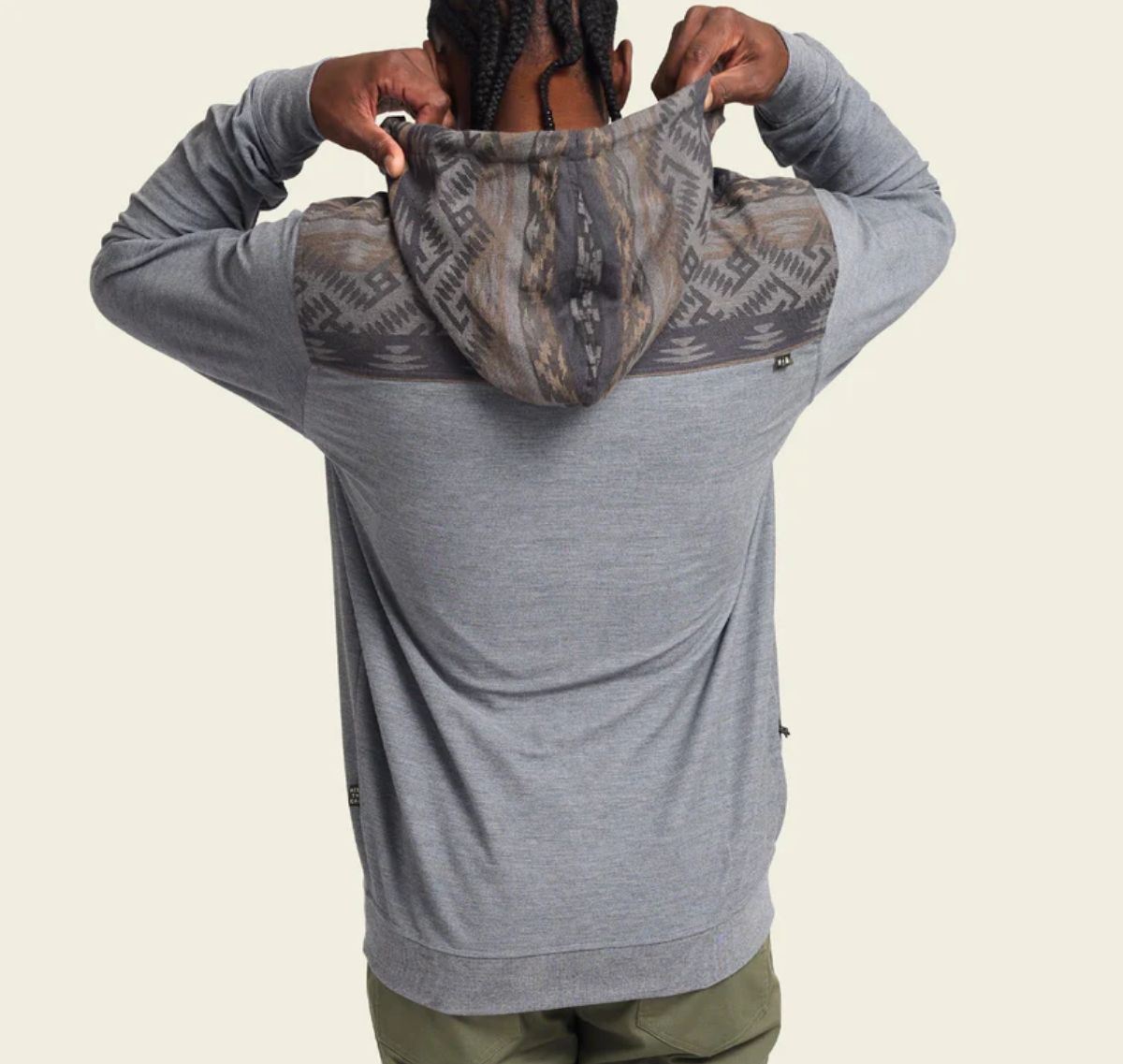 Shaman LS Hoodie Shirt Deep Grey / Jacquard