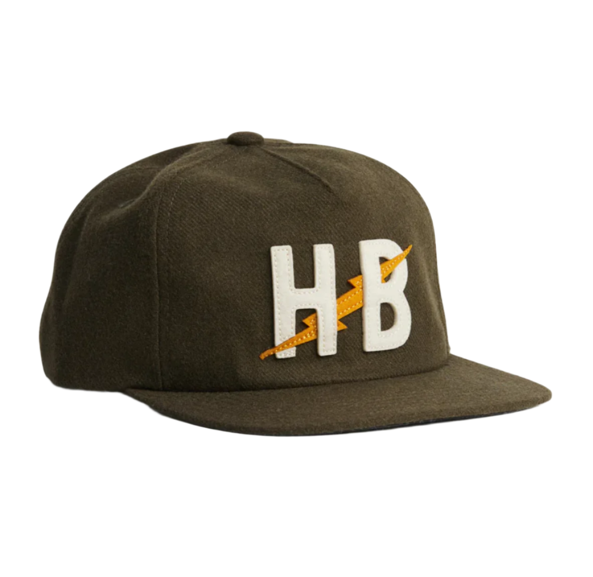 Unstructured Snapback Hat Big HB Dark Olive