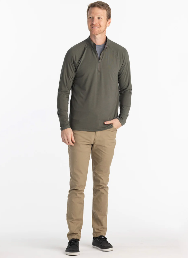 Bamboo Flex 1/4 Zip Fatigue - Beau Outfitters